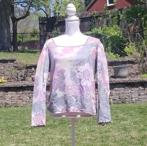🌟 3 for $15 Deal! 🌟Westbound pink purple gray long sleeve blouse L